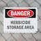 Signmission Herbicide Storage Area Danger Sign, Plastic, 14in W x 10in L, 2PK OS-2PACK-DS-P-1014-L-1972 - alternate 8